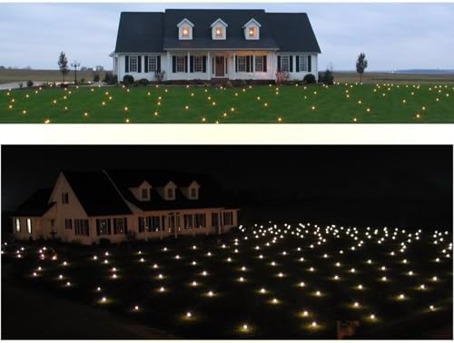 lawn lights illuminated outdoor decoration, led, christmas, 36-08, front angle view