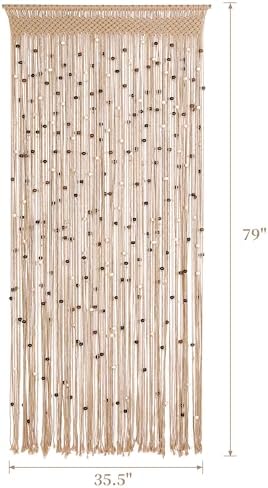 bechaeo boho macrame bead curtain for door window, package contents