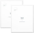Opposite Wall - 16x20 in - White Solid Oak Wood Picture Frame - Lightweight, Versatile & Shatterproof - Wall Hanging Poster or Photo Frame - Wall Decor for Office, Gallery & Home - 2 Pack