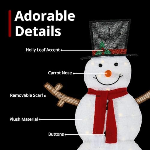lighted snowman family outdoor christmas decoration, set of, side view