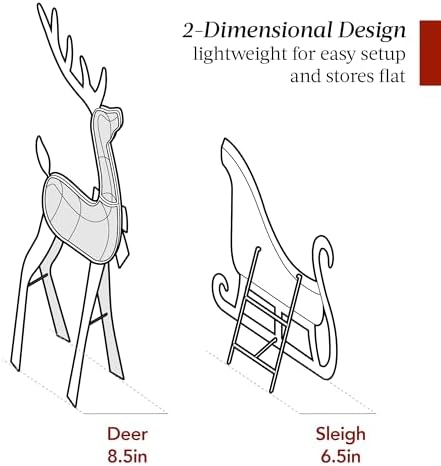best choice products 4ft lighted 2d reindeer & shown in use