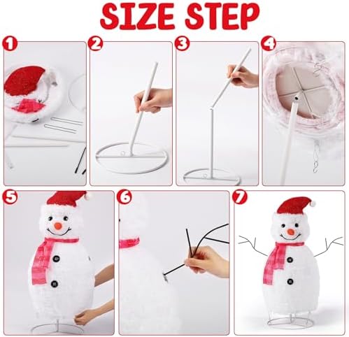 pinkunn 3 pcs 32''/32''/20'' christmas pop-up outdoor snowman showing dimensions