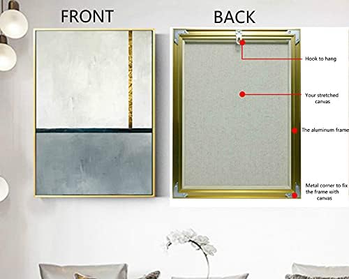 diy 16x20in metal canvas floater frame art painting showing dimensions