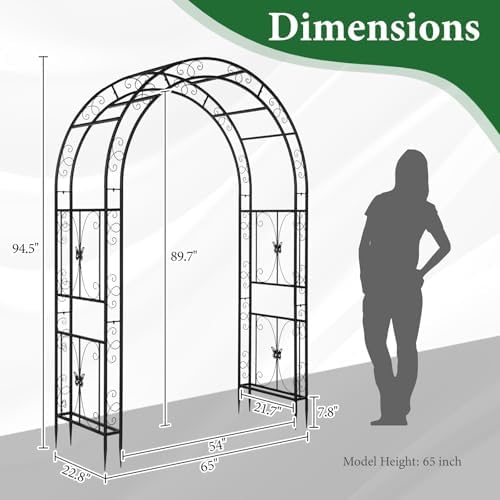 vingli garden arbor, arch archway for wedding ceremony, close-up detail