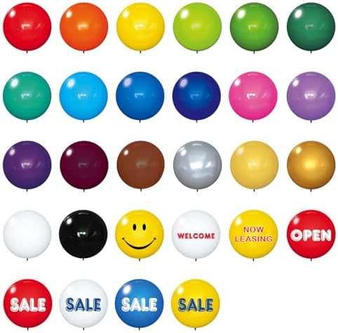 Reusable Helium Free (5-Pack) Replacement Balloons - Weatherproof Plastic Out...