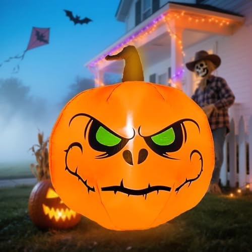 4ft halloween inflatable pumpkin with build-in led lights, package contents