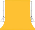 Yellow Photo Backdrop, Photo Booth Portrait Photography Backdrops, Studio Yellow Backdrop for Photoshoot Streaming Video Shooting 6x9ft