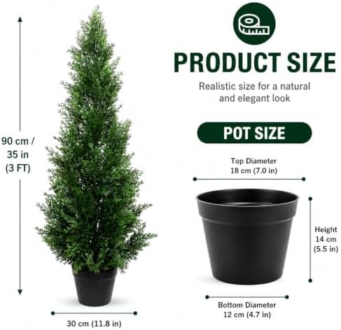 3ft artificial cedar tree – outdoor cedar tree shown in use
