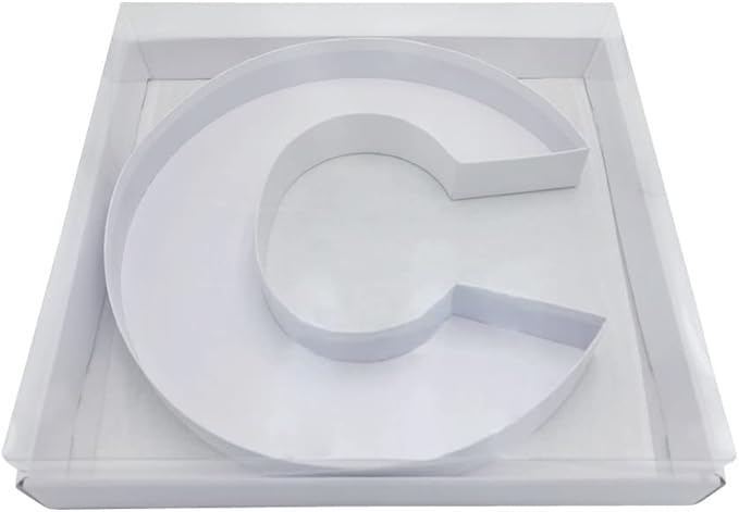 12" Fillable Cardboard Letter Charcuterie Gift Cupcake Box With Cover Sweets Packaging (C)