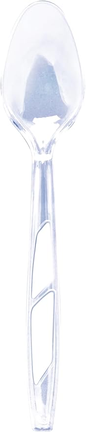 Diamond® All Occasion Clear Disposable Cutlery Set 288 Count – 96 Forks, 96 Spoons, 96 Knives, Premium Polystyrene, Crystal Clear, Party & Everyday Use