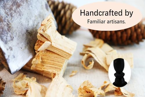 Black Worn Pillar Candle Holder - Rustic Wooden Farmhouse Candlestick Holders...
