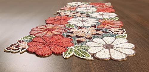lightnpro beaded table runner - elegant handmade floral, package contents