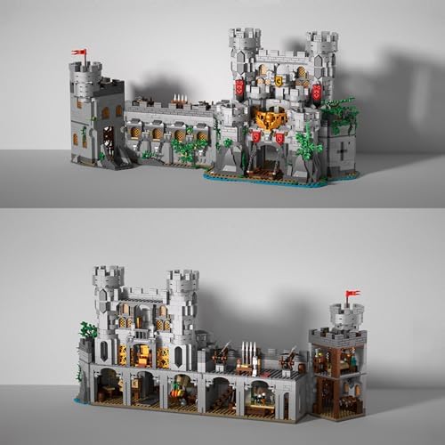 medieval castle architecture building blocks sets for adults, side view