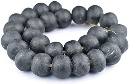 super jumbo recycled glass beads - beaded wall, close-up detail