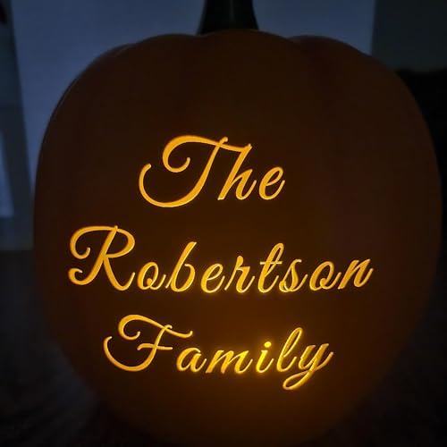let's make memories personalized light up halloween pumpkin, front angle view