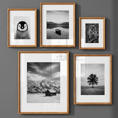 flyjoe 11x14 picture frame, solid teak wood frame, main product view