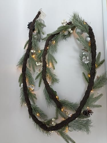 valery madelyn 9 ft christmas garland with lights, view 9