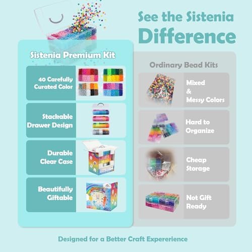pony beads kit, 40 colors rave kandi beads, close-up detail