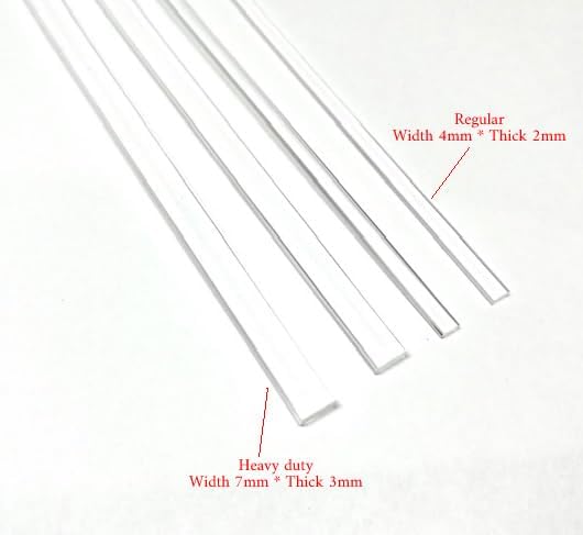 25pcs 300mm x 4mm - Thick 2mm Flat Clear sticks for cake toppers cake pops or lollipops - Acrylic Plexiglass Sticks Transparent Clear, Strong and not bendy with length of 4“,6“ or 8“ (25, 11.75in)