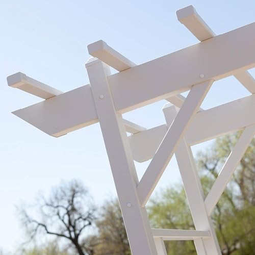 dura-trel wellington arbor, vinyl garden archway for outdoors, view 9
