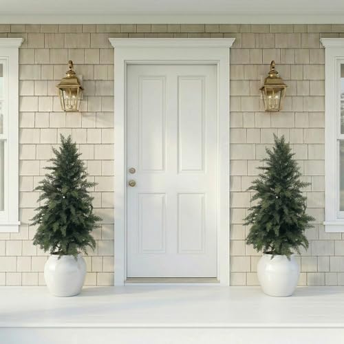 artificial cypress cedar tree 3ft 2 pack, uv shown in use
