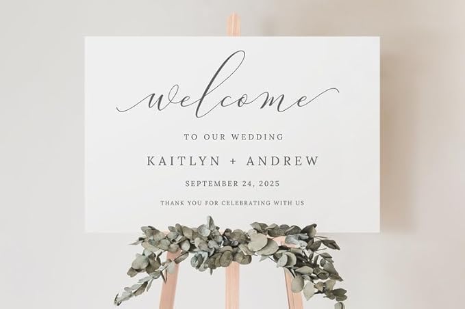 Wedding Welcome Sign, Welcome to our Wedding Sign, Modern Minimalist Wedding Sign, Wedding Reception Signs