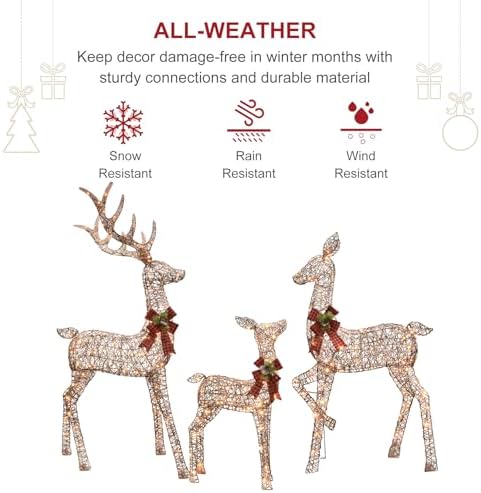 hoyechi 6.5 ft oversized christmas decorations outdoor lighted, package contents