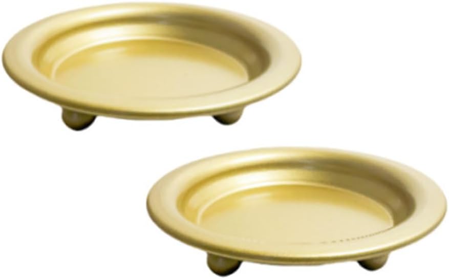 Elegant Gold Iron Candleholders Set – Round Design for Sophisticated Home Décor