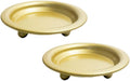 Elegant Gold Iron Candleholders Set – Round Design for Sophisticated Home Décor