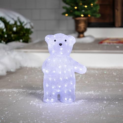 northlight 17" pre-lit acrylic polar bear display decoration-white shown in use