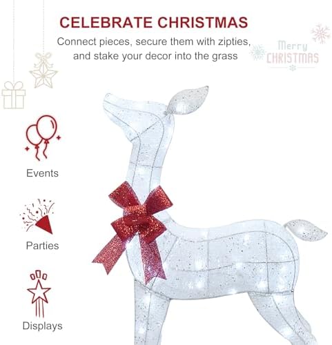 hoyechi 6.5 ft oversized christmas decorations outdoor lighted, package contents