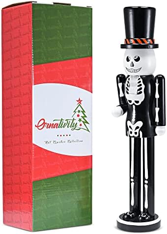 ornativity christmas scary skeleton nutcracker – black and, side view