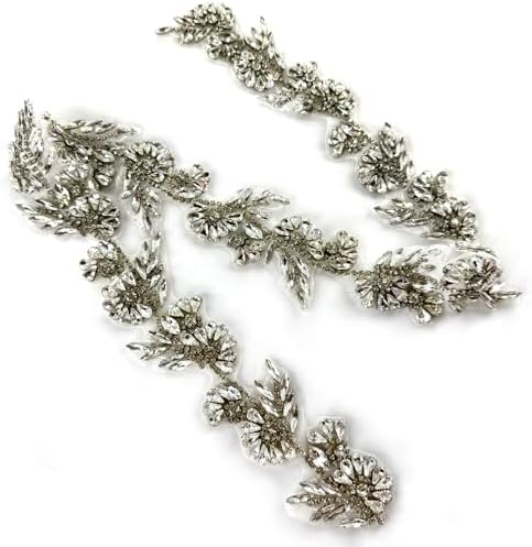 iron on hotfix hand-made beaded trim,2 inch wide shown in use