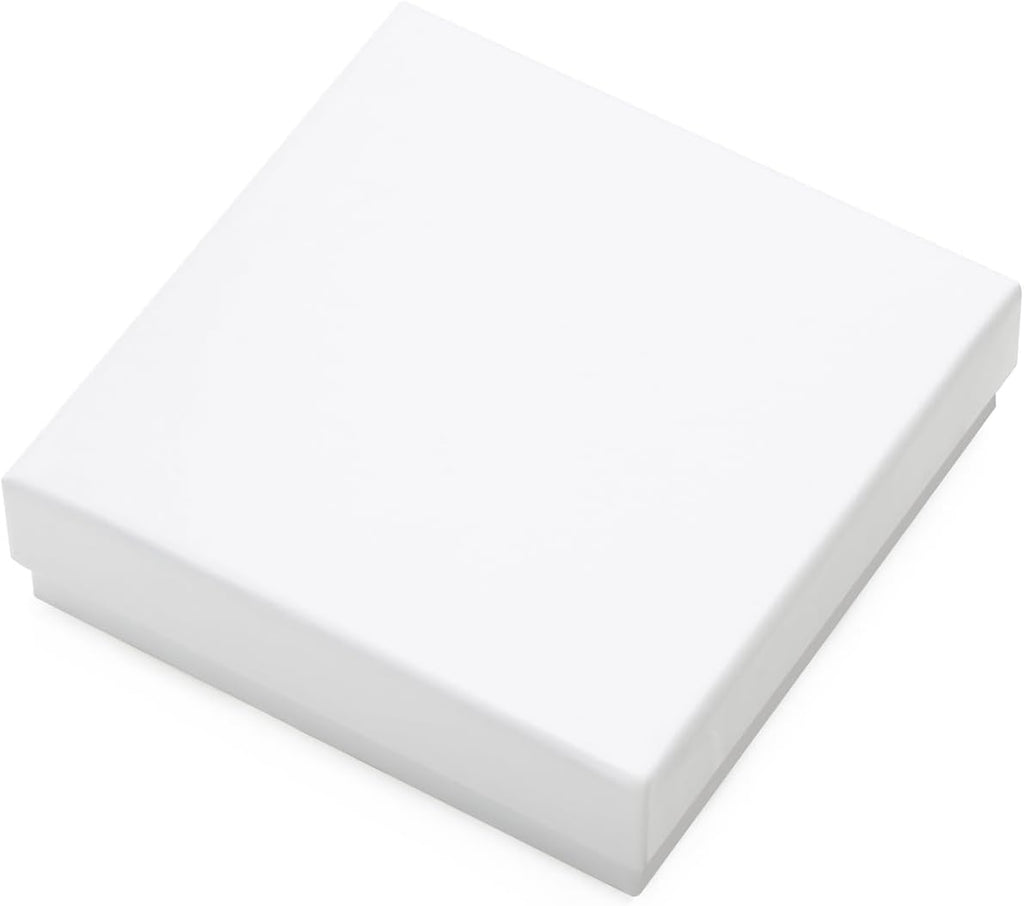 Magicool Hanger Magicool 20 Pack 3.5x3.5x1 Inch Cardboard Jewelry box Necklaces,Bracelets,Earrings,Small Gift Packaging,Jewelry Gift Boxes Lids Filled Cotton(White), 3.5x3.5x1 Inch (Pack of 20)