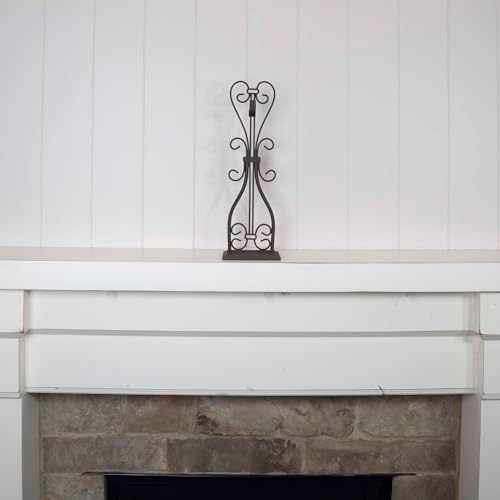 fireplace mantel wreath hanger, adjustable height christmas wreath on a desk or shelf