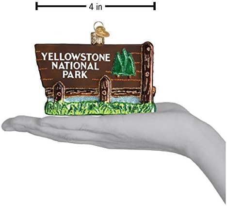 Old World Christmas Ornaments: State Parks Glass Blown Ornaments for Christmas Tree, Yellowstone National