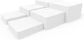 Buffet Risers, Food Risers for Buffet Table, Display Stand Shelf for Catering Dessert Collectibles Jewelry Figures Show, Acrylic Cube Display Nesting Risers with Hollow Bottoms, 6 Pcs