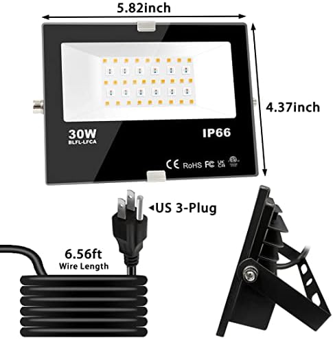 LED Flood Light Outdoor, 30W Equivalent 3000LM Smart RGB Landscape Lighting