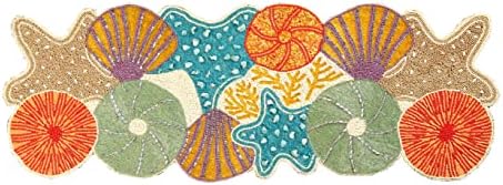 lightnpro seashell hand beaded needlework decorative orange blue shown in use