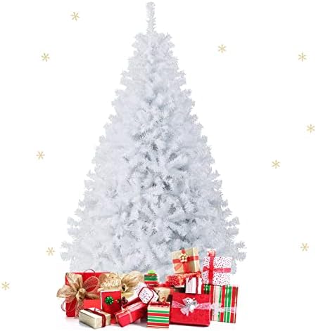 goplus 6ft white artificial christmas tree with 1000, view 9