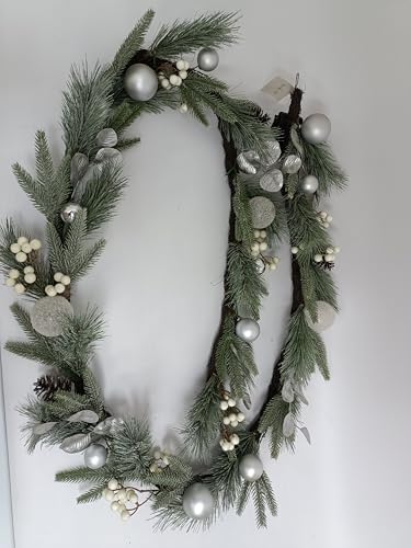 valery madelyn 9 ft christmas garland with lights showing dimensions