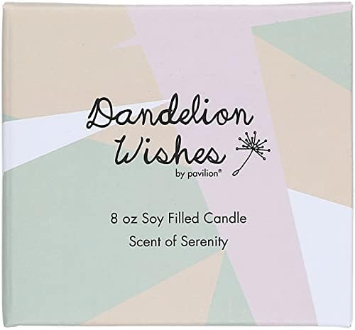 Pavilion Gift Company 77113 Plain Dandelion Wishes - Sisters are A Wish Come True Yellow Ceramic Soy Serenity Scented Candle,