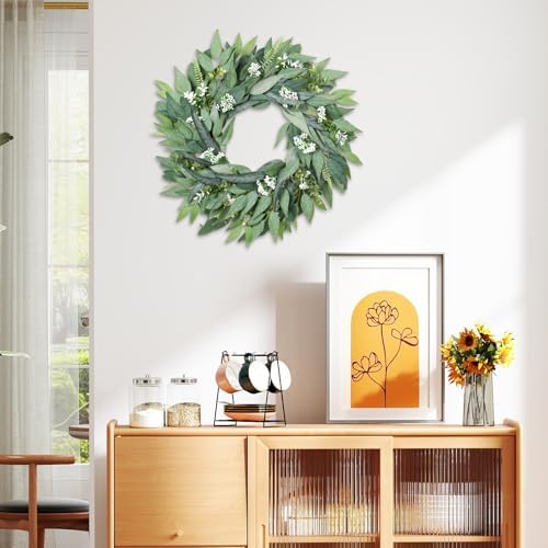 26" eucalyptus wreath for front door - large, package contents