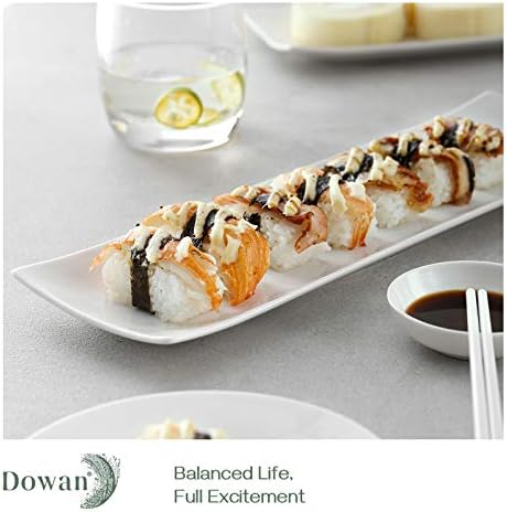 dowan 14" sushi plate set of 4 shown in use