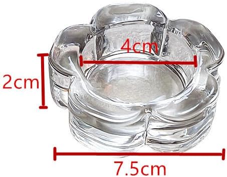 2 Pcsc Glass Tealight Candle Holder Glass Votive Candle Holder Chunky Glass Candle Holder for Wedding Party and Home Decor, Clear