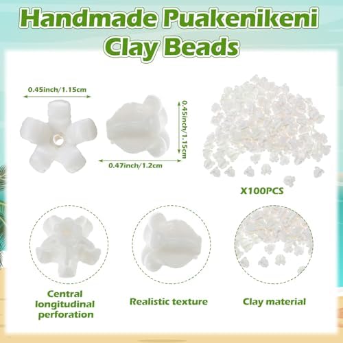 jutom 100 pcs white crown flower beads for shown in use