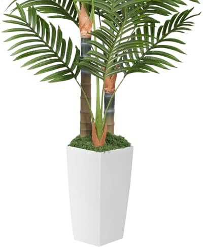 5ft artificial palm tree indoor plant，triple faux tropical, package contents