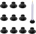 Metal Candle Holder Set,Taper Candelabra,Candle Stands,Fits 0.83 Inch Diameter Taper Candles for Wedding,Party,Anniversary,Table Centerpieces,Housewarming Gifts (10PCS,Black)