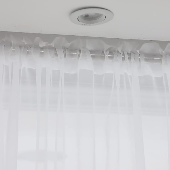 Window White Sheer Curtains 145 Inches Long 2 Panels Sheer Curtain Basic Rod Pocket Panel for Bedroom Children Living Room Yard Kitchen (White, 52" W x 145" L | 2 pcs)