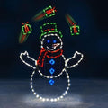 productworks snowman yard decoration - lighted led display, main product view